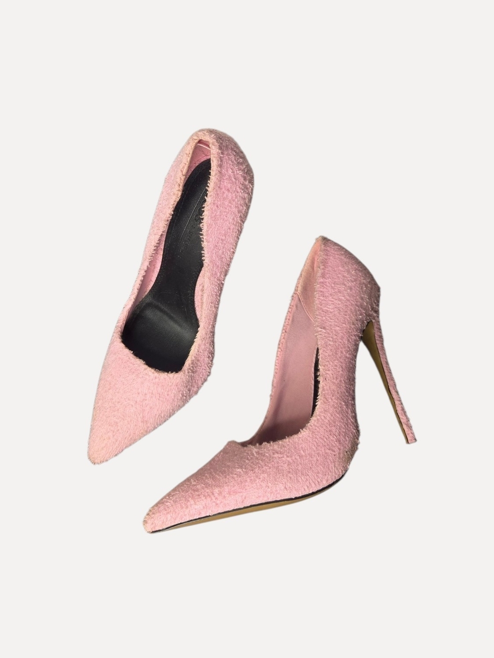 ASOS Fuzzy Barbie Pink Pointed Toe Stiletto Pumps!